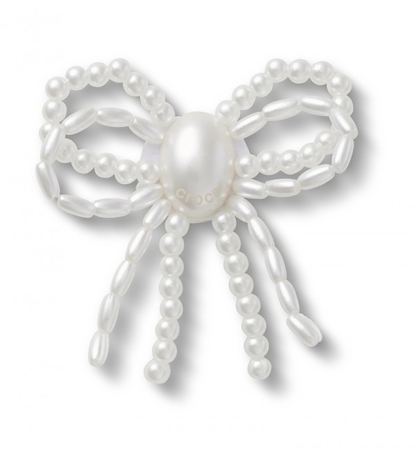 White Pearl Beaded Bow