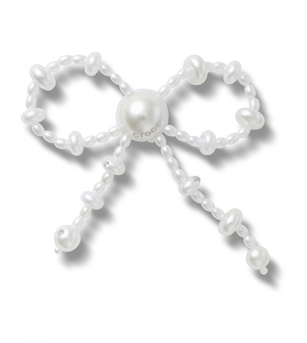 White Large Pearl Beaded Bow