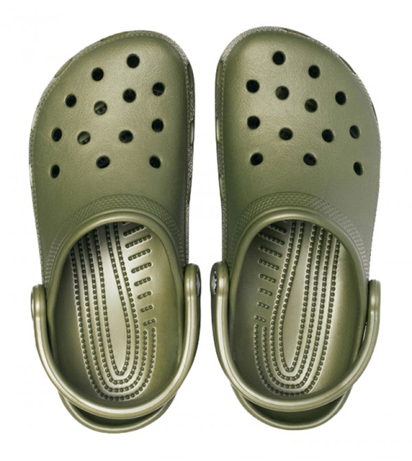 サンダル・ミュール CROCS SS22 Classic Clog in Green (10001-309 ARMY GREEN) Crocs | Classic Cut Out Detail Sling Back Strap Closure Clog