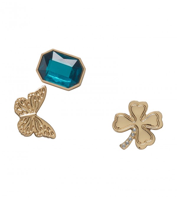 Pack of 3 Gold and Aqua 