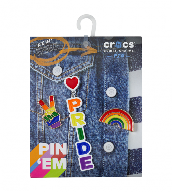 Crocs Pride Elevated Pin Backer 3 Pack Crocs