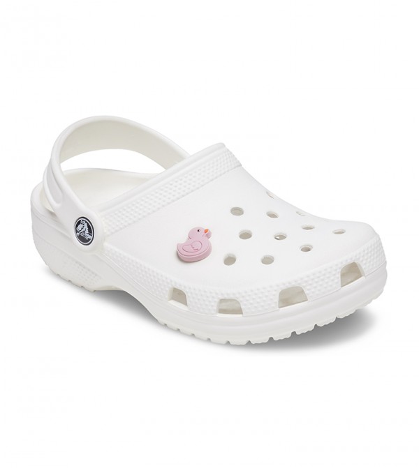 peach fuzzy crocs