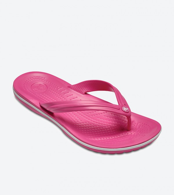 Crocs flip flops pink cheap