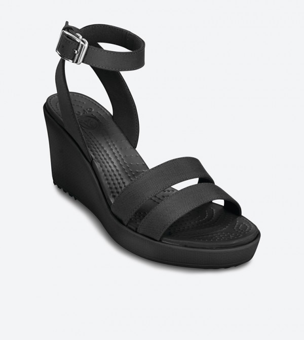 Crocs black wedge sandals sales