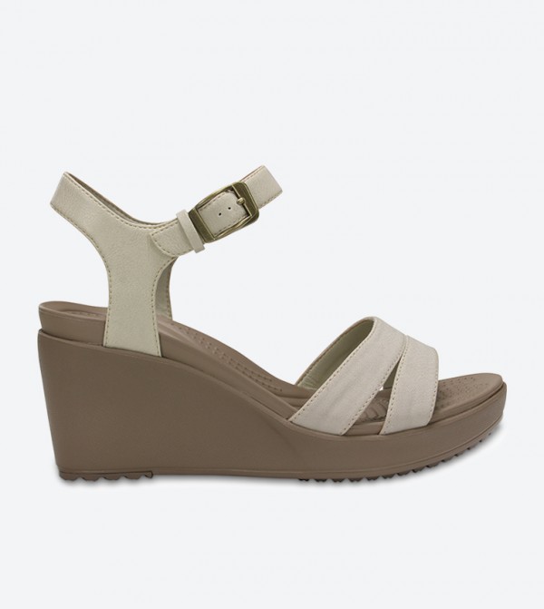 Leigh Ii Ankle Strap Wedge Sandals - Beige 202511-2C7