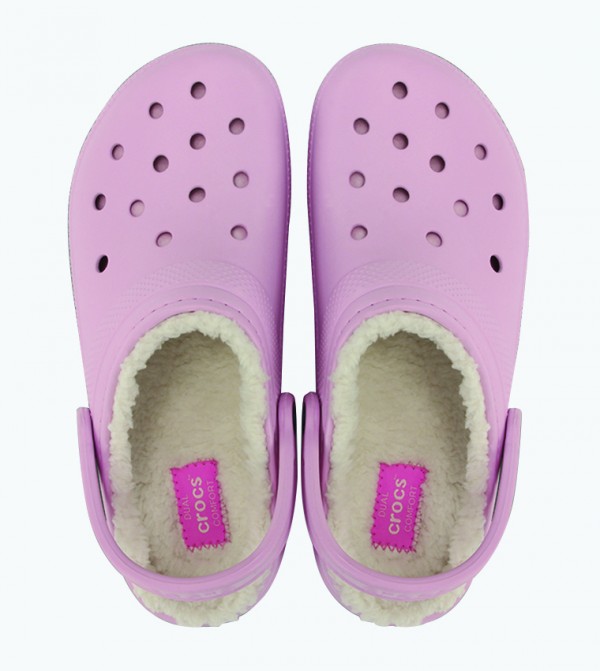 Crocs Classic Lined Fur Detail Sling Back Strap Clog 6TH STREET.COM