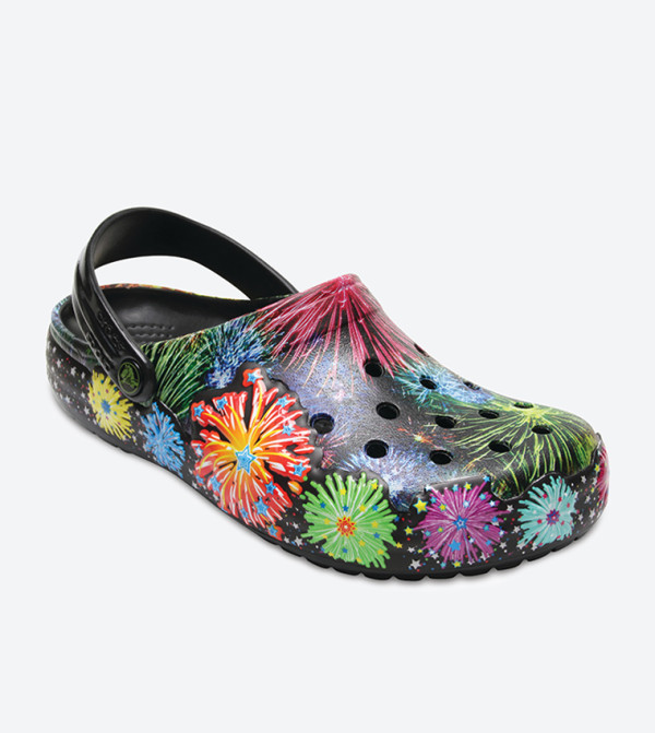 CROCS BAND FIREWORKS LIGHTS WORK, BLK/MULTI, #204048 SIZE 6 Men/8 Women CROCS BAND FIREWORKS LIGHTS WORK, BLK/MULTI, #204048 SIZE 10  main image 2