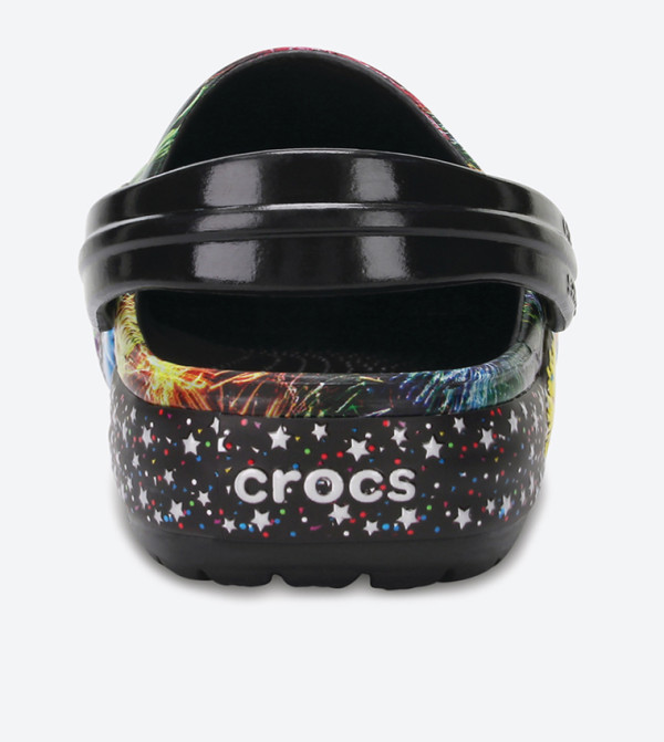 CROCS BAND FIREWORKS LIGHTS WORK, BLK/MULTI, #204048 SIZE 6 Men/8 Women CROCS BAND FIREWORKS LIGHTS WORK, BLK/MULTI, #204048 SIZE 10  main image 3