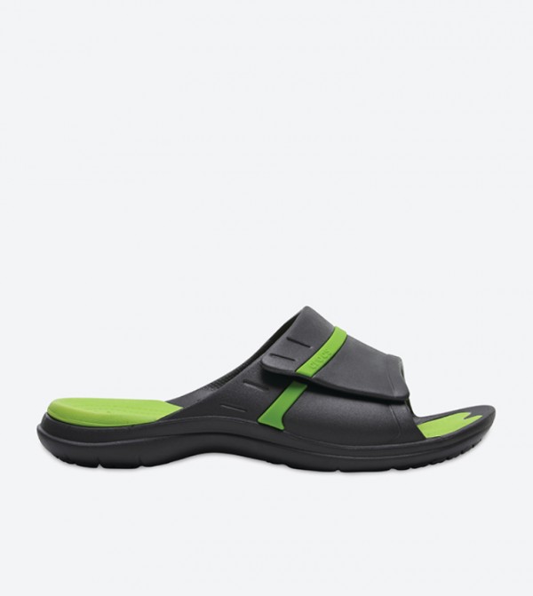Modi Round Toe Sports Slides - Green 204144-0A1