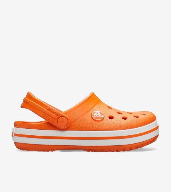 Crocband Sling Back Closure Round Toe Clogs - Orange