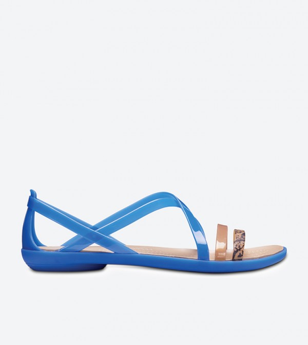 Isabella Graphic Strappy Sandals - Blue