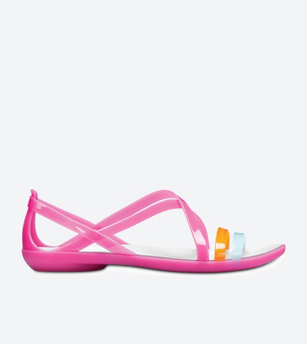 Isabella Cut Strappy Sandals - Pink