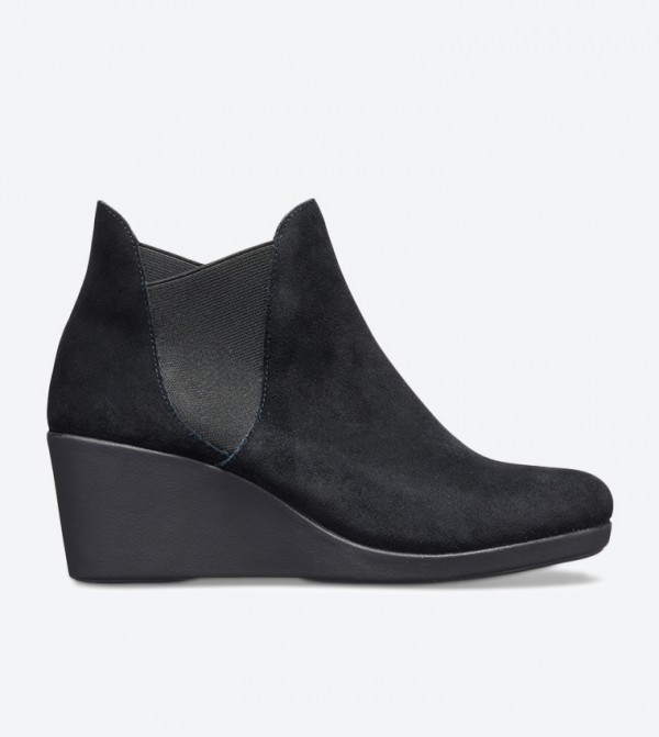 Leigh Chelsea Wedge Boots - Black 205338-001