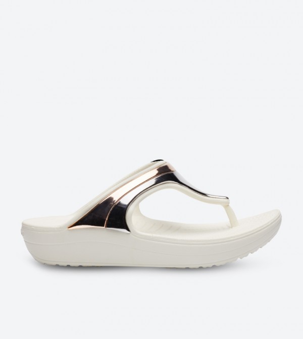 Sloane Metallic Strap Sandals - White 205357-6PG