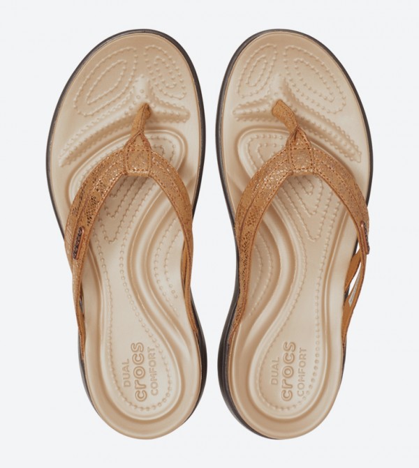 Crocs Capri Strappy Round Toe Flip Flops 6TH STREET.COM