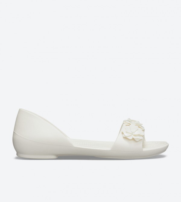 Lina Flower Dorsay Flat Sandals - White 205567-12U