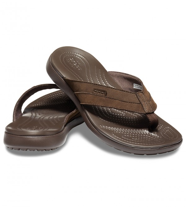 men's santa cruz leather flip flop