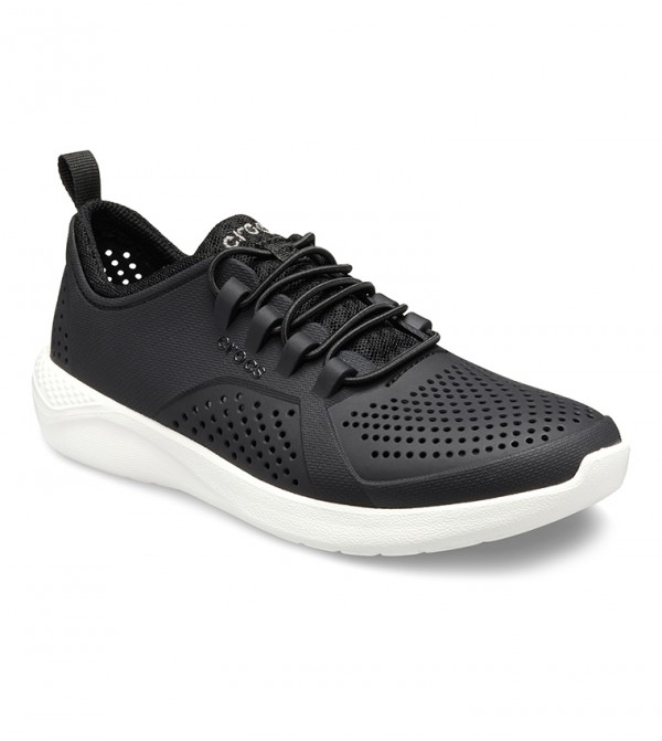 LiteRide Pacer Round Toe Lace-Up Sneakers - Black