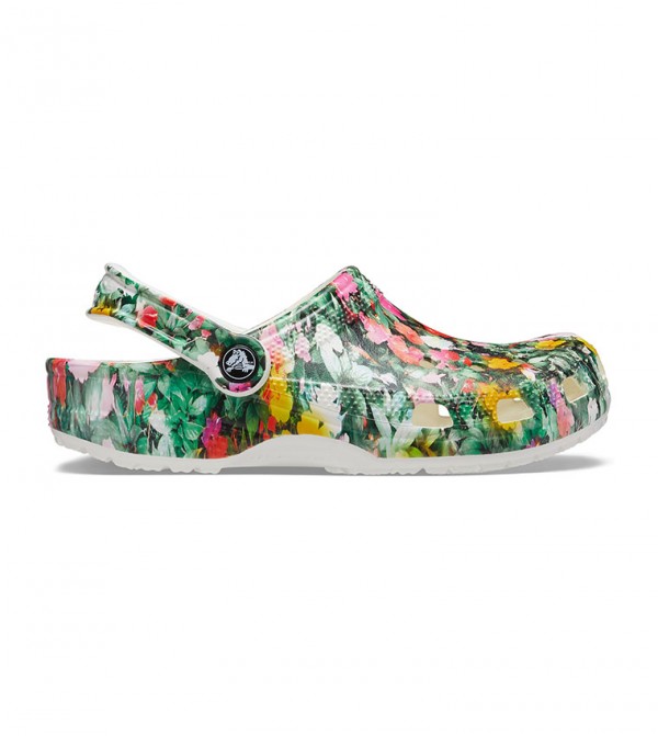 Floral print deals crocs