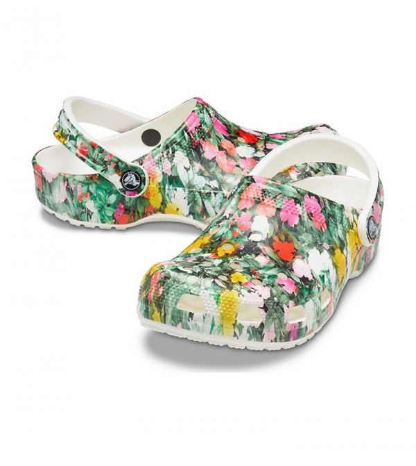 classic printed floral clog