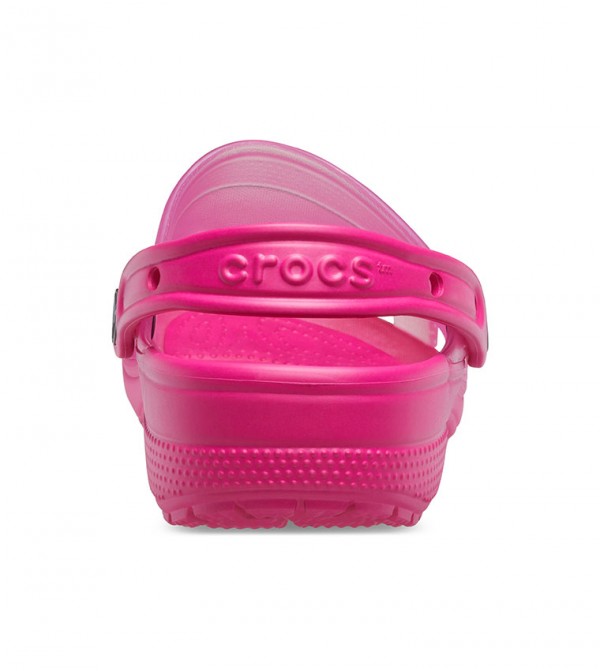 classic translucent clog pink