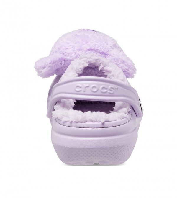 Lavender fleece fashion crocs