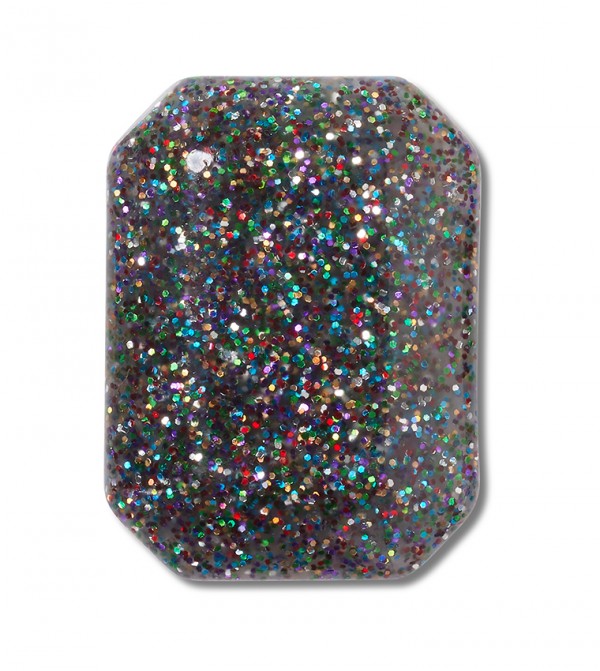 Black Rainbow Glitter Gem