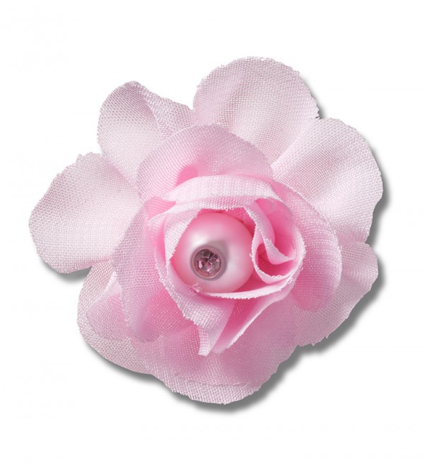 Pink Fabric Flower With Pearl