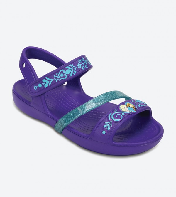 Shop Purple Lina Frozen Sandals Online Crocs UAE Gulf