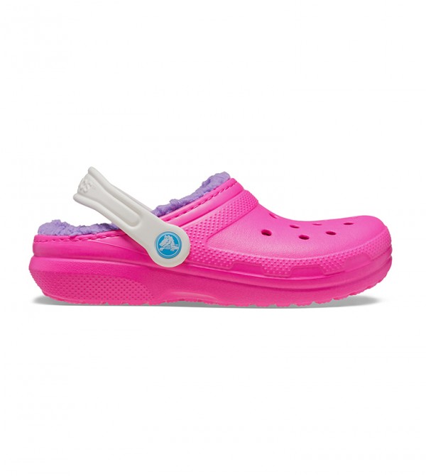 Kids lined crocs best sale