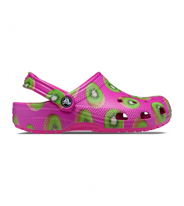 Pink and sales green crocs