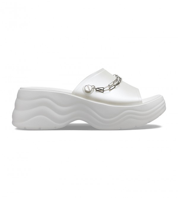◆CROCS◆ Bay Slide White 211108100 Crocs Unisex Adult Baya II Slides, White, 4 Men/6 Women