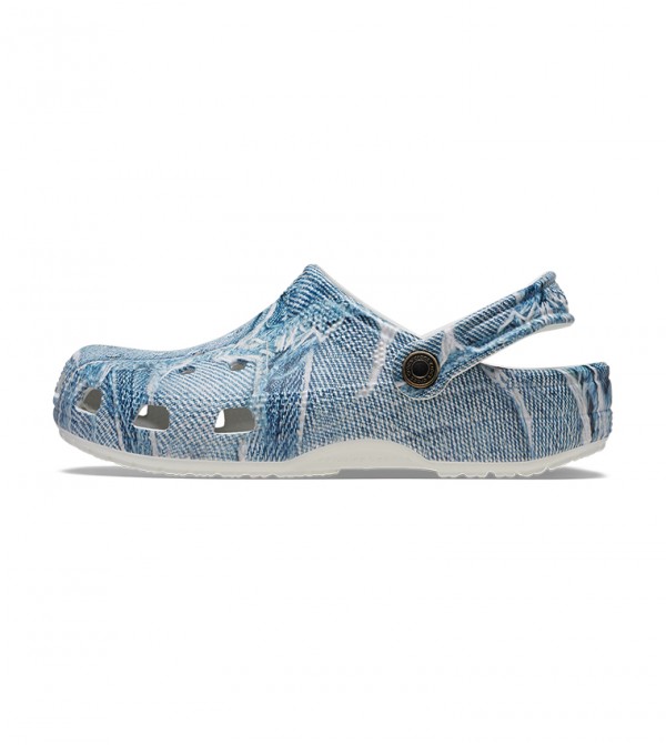 Denim clogs outlet