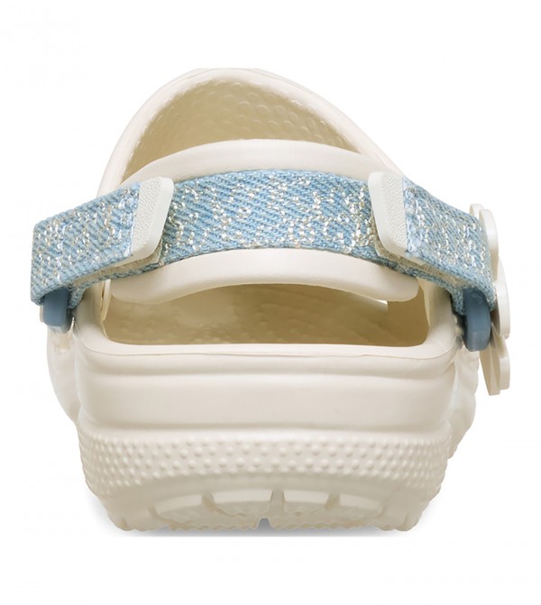 Crocs | Toddlers' Classic Denim Flower Adjustable Backstrap Clog