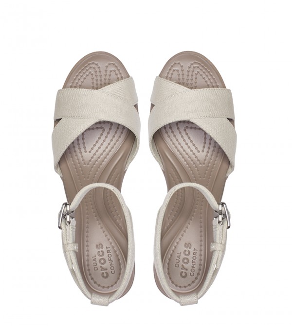 Crocs Leigh II Cross-Strap Ankle Wedge