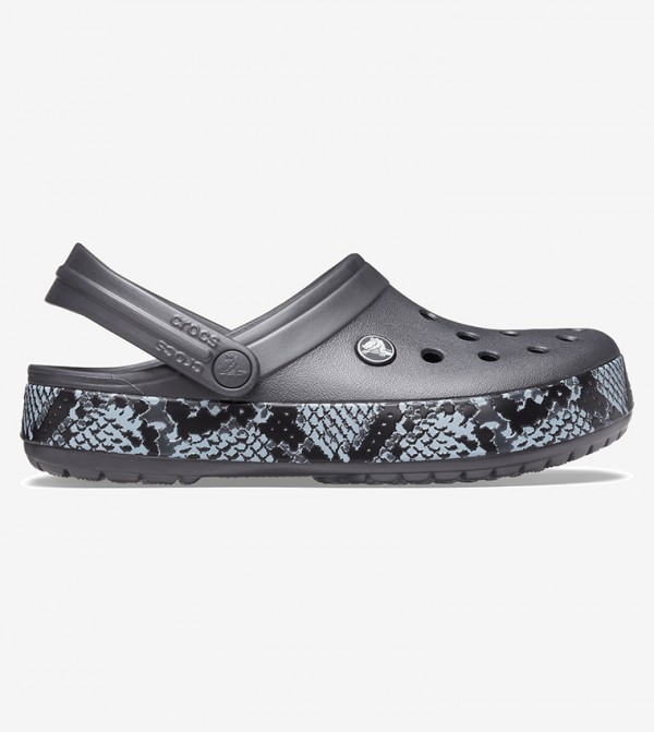 snake print clogs
