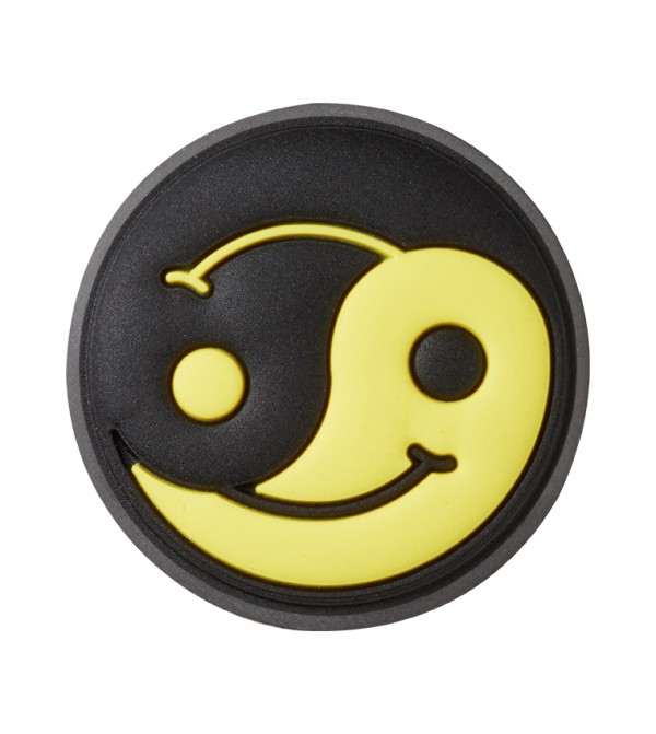 Crocs Black Yellow Yin Yang Smile Jibbitz Crocs
