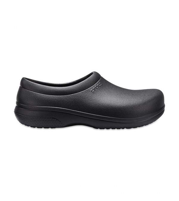 Crocs | On The Clock Work Solid Round Toe Slip-On Shoes | 6TH STREET.COM