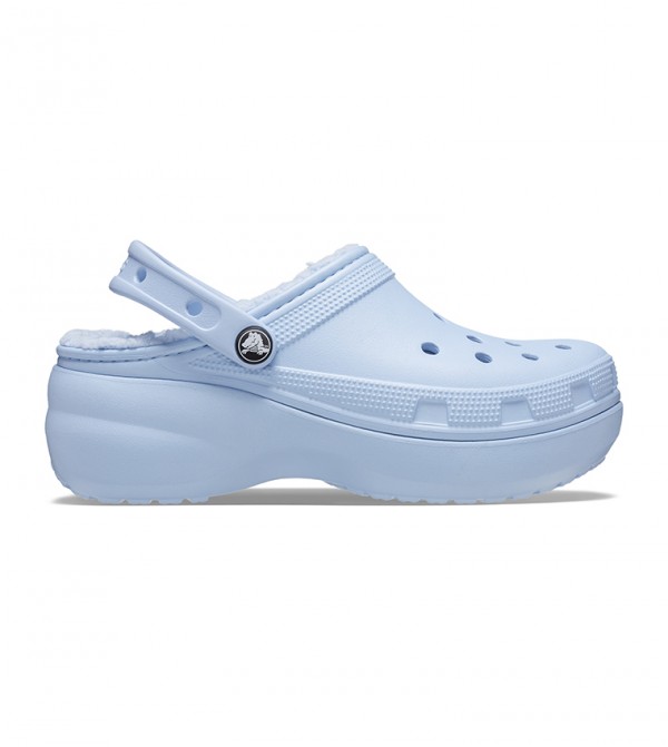 lined platform crocs