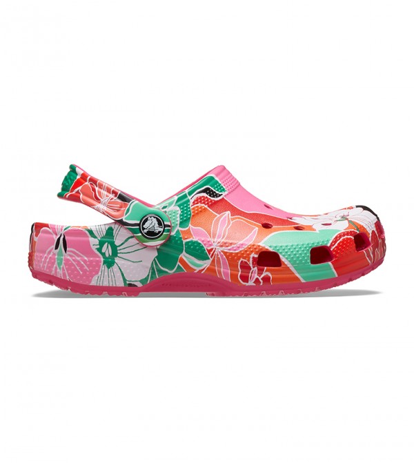 Kids'  Classic Woodcut Floral Clog