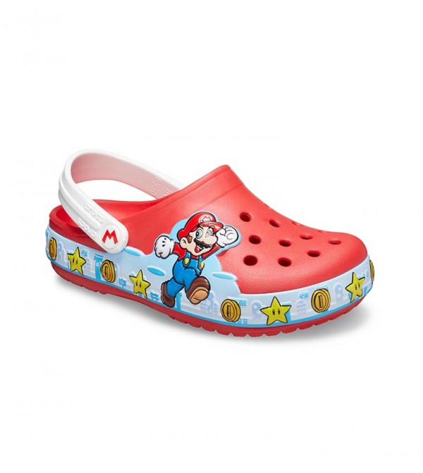 Shops Crocs Fun Lab Super Mario Light Up Nintendo Classic Clog Youth Kids Size J3 NEW