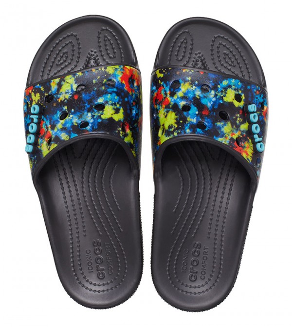 Crocs Classic Crocs Tie Dye Graphic Slide Crocs