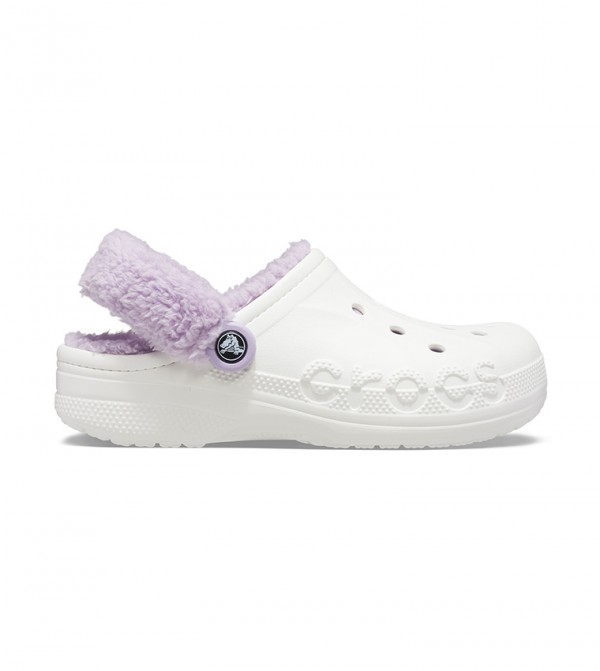 Fuzz lined white crocs hot sale