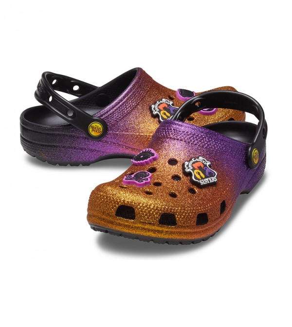 Crocs Disney top Hocus Pocus Glitter Clogs Women’s Size 9 NEW Halloween Shoes