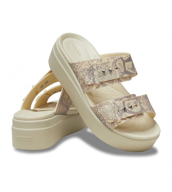 Crocs Women's Brooklyn Buckle Low Wedge Sandal