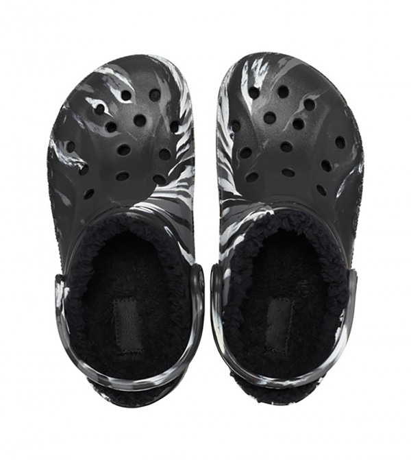 【Crocs】 正規品★ Marbled Baya Clog Black Crocs Exclusive Men's Baya Marbled Slip On Clogs with Pouch